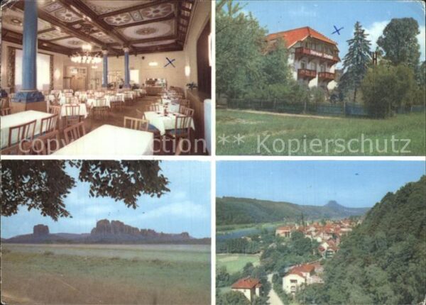 Ostrau Bad Schandau Hotel Ostrauer Scheibe Gastraum Panoram