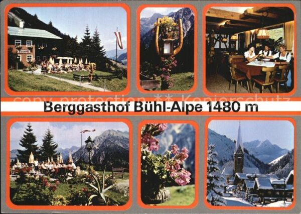 Mittelberg Kleinwalsertal Berggsthof Bühl Alpe Gaststube Terrasse
