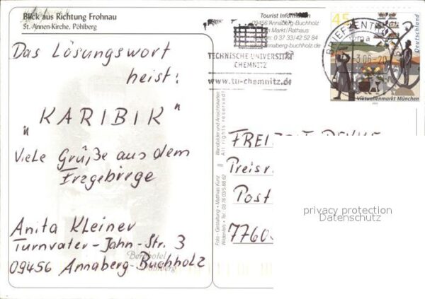 Annaberg-Buchholz Erzgebirge mit St Annenkirche und Pöhlberg – Bild 2