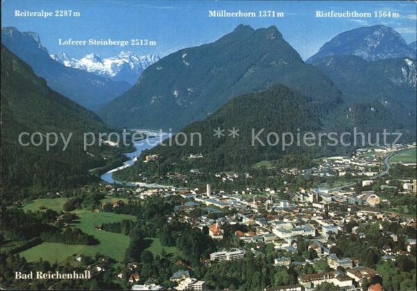 Bad Reichenhall Fliegeraufnahme mit Reiteralpe Loferer