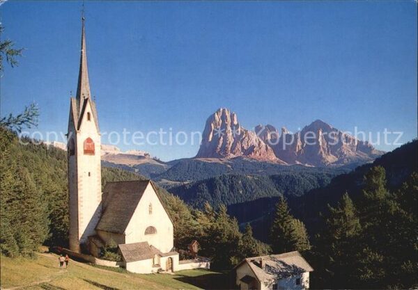 Groeden Tirol St. Jakob mit Langkofel