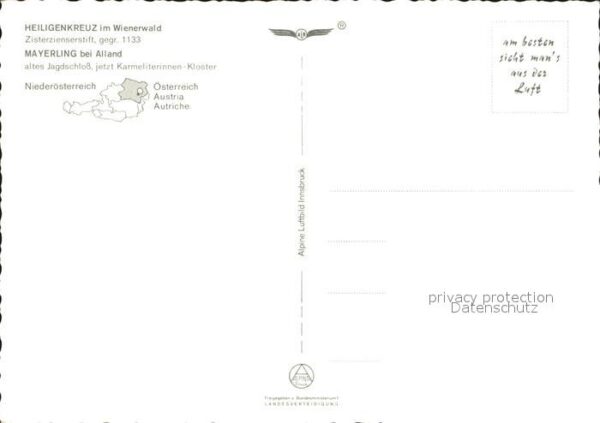 Mayerling Baden Fliegeraufnahme Heiligenkreuz – Bild 2