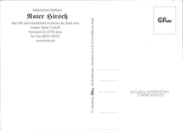 Jena Thueringen Gasthaus Roter Hirsch – Bild 2