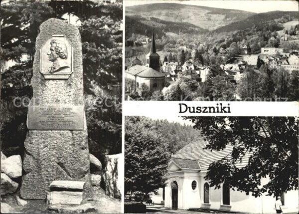 Duszniki Zdrój Teilansicht Kirche Denkmal