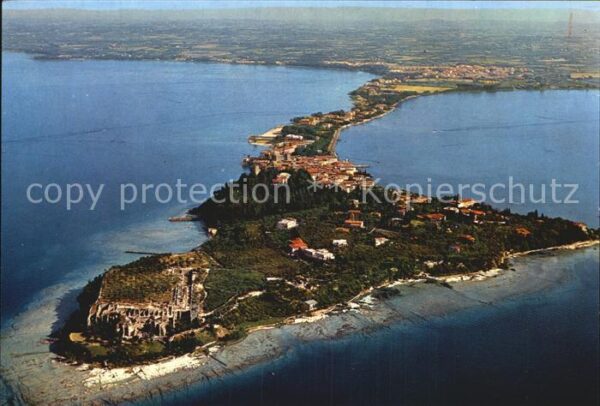 Sirmione Lago di Garda Fliegeraufnahme