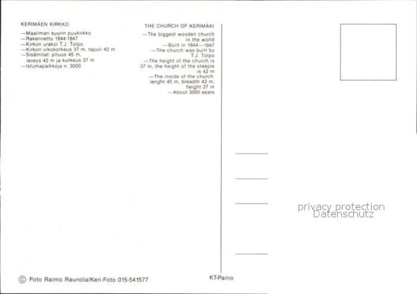 Kerimaeki Fliegeraufnahme Kirche – Bild 2