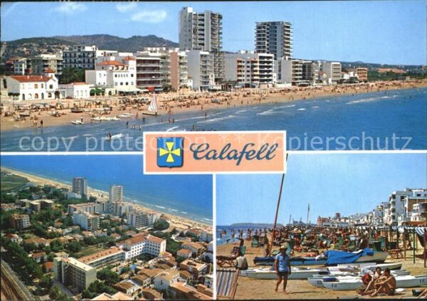 Calafell Teilansicht Strand Panorama