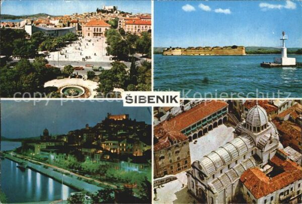 Sibenik Teilansichten Fliegeraufnahme