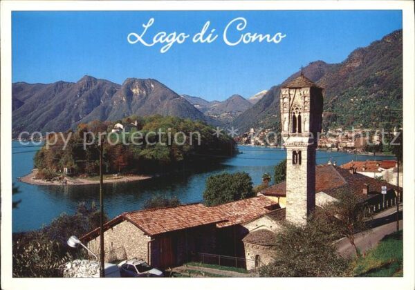 Lago di Como Torre Gotica e Isola Comancina