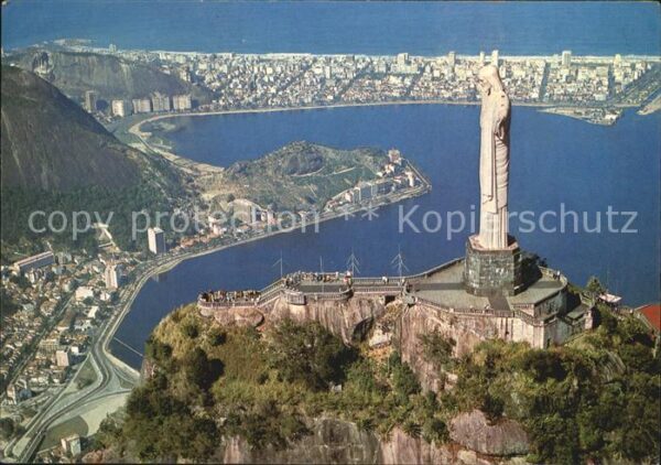 Rio de Janeiro Vista aerea do Corcovado com lagoa Rodr