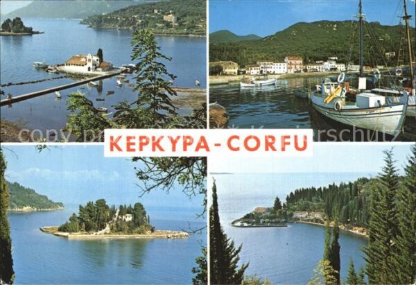 Kepkypa Corfu Inselkirche Hafen Teilansicht