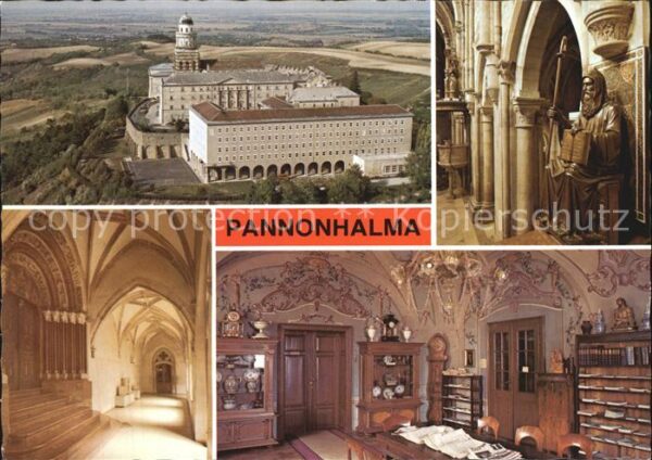 Pannonhalma Benediktinerkloster Arkaden Kreuzgang S