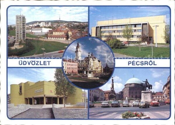 Pecs Panorama Halle Stadtplatz Monument