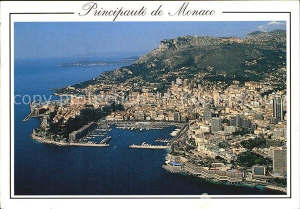 Monaco Vue aerienne de la Principaute de Monac