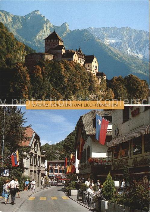 Vaduz Schloss Vaduz Strassenpartie