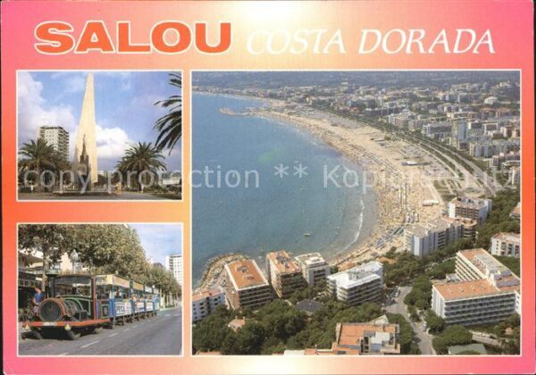 Salou Teilansicht Touristenbahn Fliegeraufnah