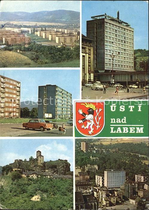 Usti nad Labem Panorama Hochhäuser Schloss