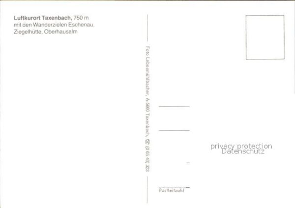Taxenbach mit Eschenau Ziegelhütte und Oberhausal – Bild 2