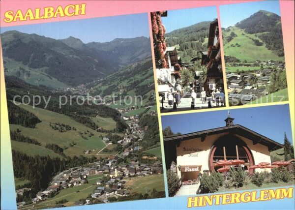 Saalbach-Hinterglemm Fliegeraufnahme Dorfmotiv Saalbächer Fa