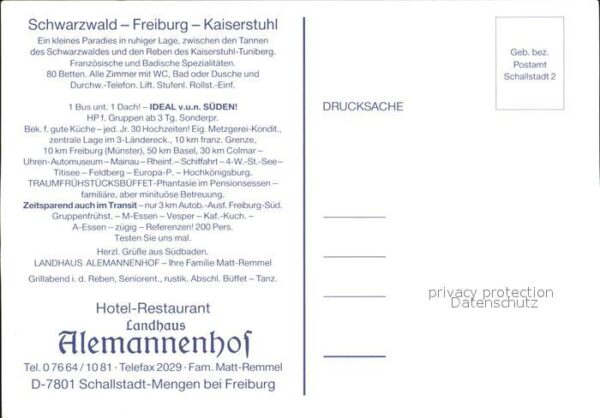 Mengen Schallstadt Hotel Restaurant Alemannenhof – Bild 2