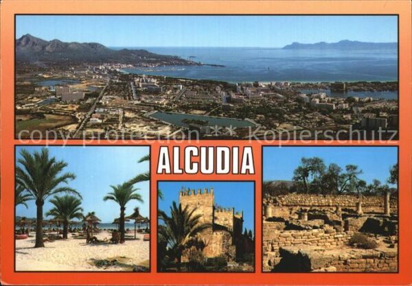 Alcudia Mallorca Fliegeraufnahme Strand Runinen