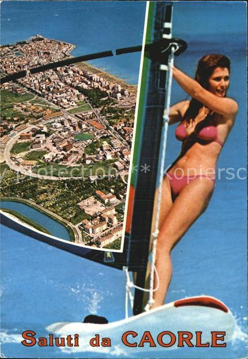 Caorle Venezia Fliegeraufnahme mit Surferin