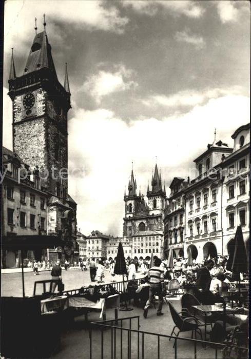 Praha Prahy Prague Rathaus und Theinkirche