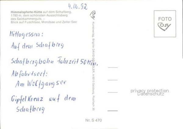 Fuschl See Salzkammergut Mondsee Zeller-See Blick von Himmelspfo – Bild 2
