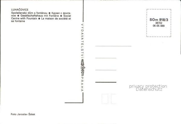 Luhacovice Gesellschaftshaus mit Fontäne – Bild 2