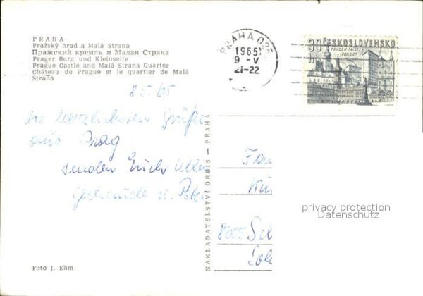Praha Prahy Prague Fliegeraufnahme mit Burg und Kleinseite – Bild 2
