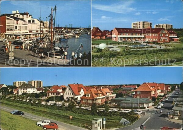 Buesum Nordseebad Blick vom Leuchtturm Villenviertel Hohe