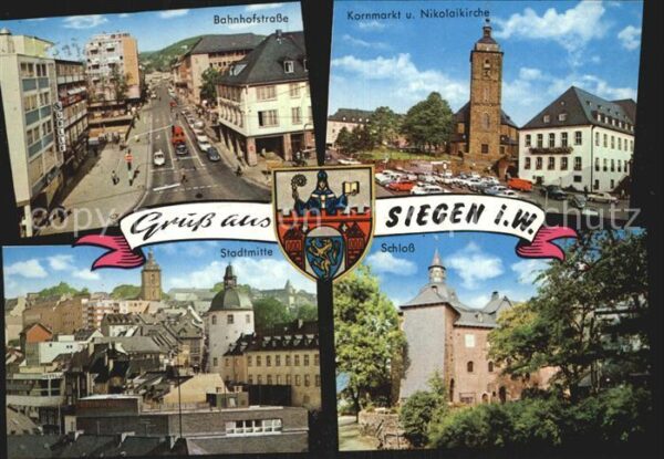 Siegen Westfalen Kornmarkt Nikolaikirche Bahnhofstrasse