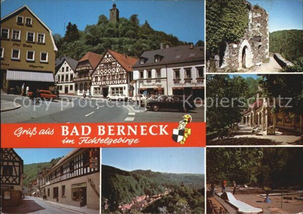 Bad Berneck Stadtansichten Burgruine Minigolf Panor