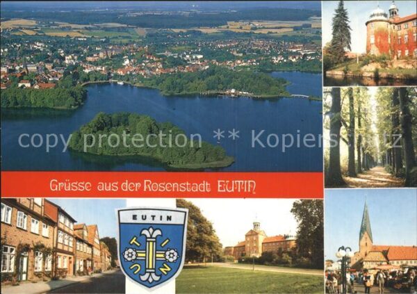 Eutin Fliegeraufnahme Schloss Allee Kirche