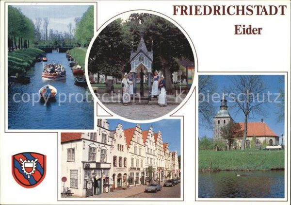 Friedrichstadt Eider Kanal Schleuse Folklore Kirche Strassen