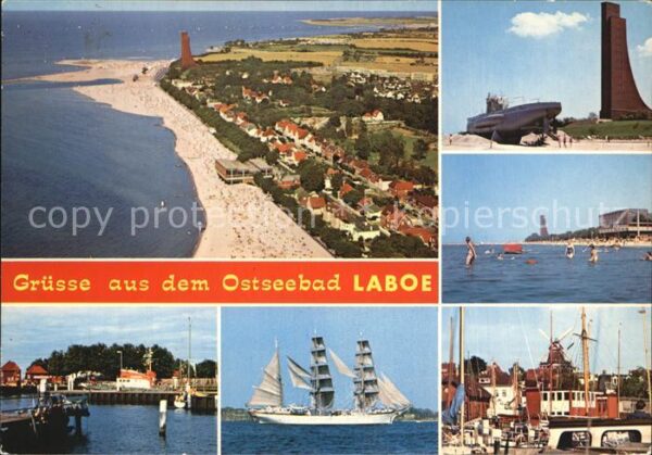 Laboe Fliegeraufnahme Marine Ehrenmal Hafen D