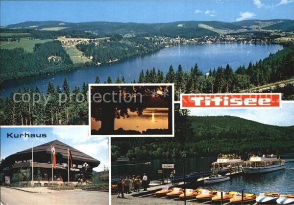 Titisee-Neustadt Seeblick Kurhaus Fahrgastschiffe Bootsl