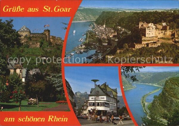 St Goar Burg Fliegeraufnahme Hotel zum goldenen