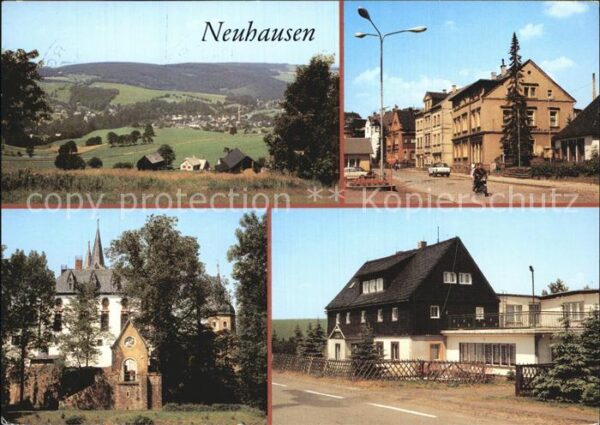 Neuhausen Marienberg Panorama Bahnhofstr Schloss Purschenste