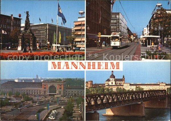 Mannheim Denkmal Strassenbahn Bahnhof Brücke