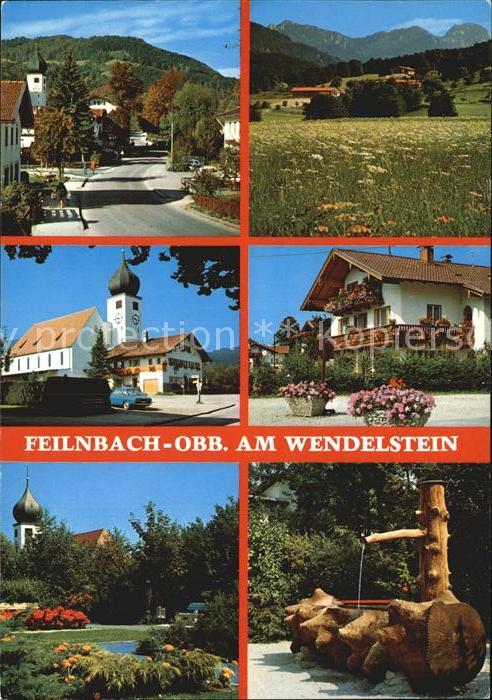 Feilnbach Dorfstrasse Teilansicht Kirche Gasthaus
