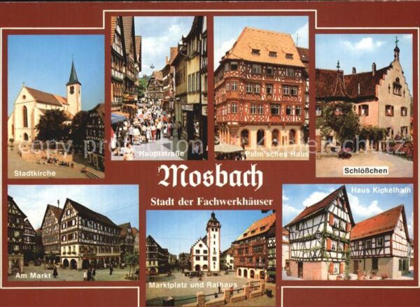 Mosbach Baden Stadtkirche Hauptstr Palmsches Haus Sch