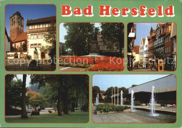 Bad Hersfeld Langdenkmal Fussgängerzone Kurpark Stad