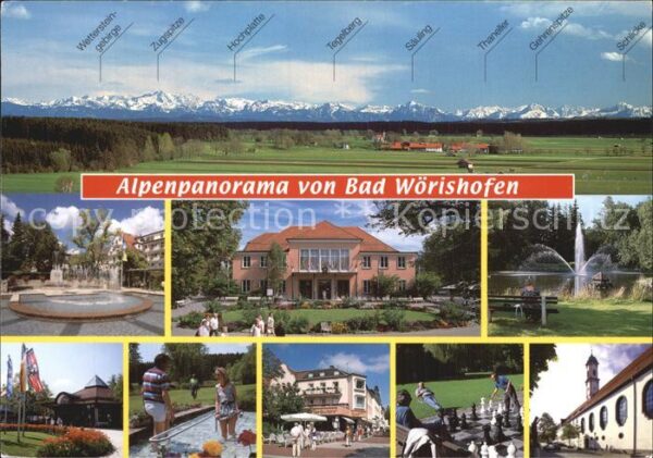 Bad Woerishofen Panorama Kurhaus Fontäne Pavillon Wasse