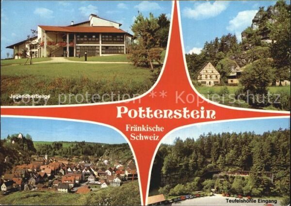 Pottenstein Oberfranken Jugendherberge Panorama Teufelshöhle Ei