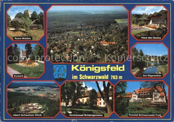 Koenigsfeld Schwarzwald Ruine Waldau Panorama Haus des Gastes K