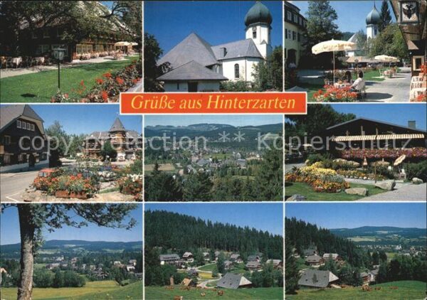 Hinterzarten Park Kirche Strassencafe Markt Panorama