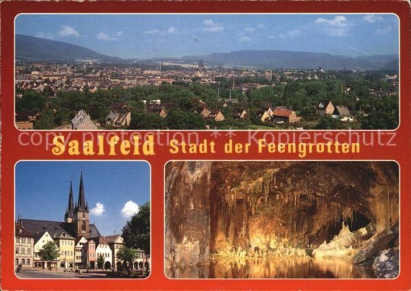 Saalfeld Saale Panorama Kirche Feengrotten