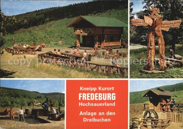 Fredeburg Schmallenberg Anlage an den Dreibuchen Wegweiser Wass