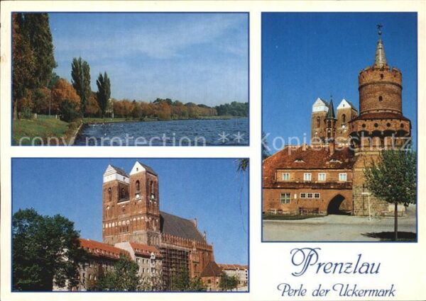 Prenzlau Uckersee Promenade Marienkirche Mittelt